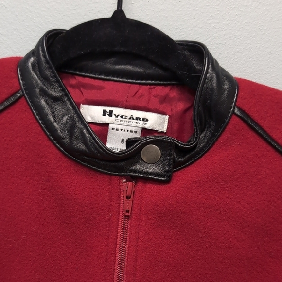 NWT Nygard Red and Black Cashmere Blend Tailored Jacket. Size 6 Petite. - Picture 4 of 8